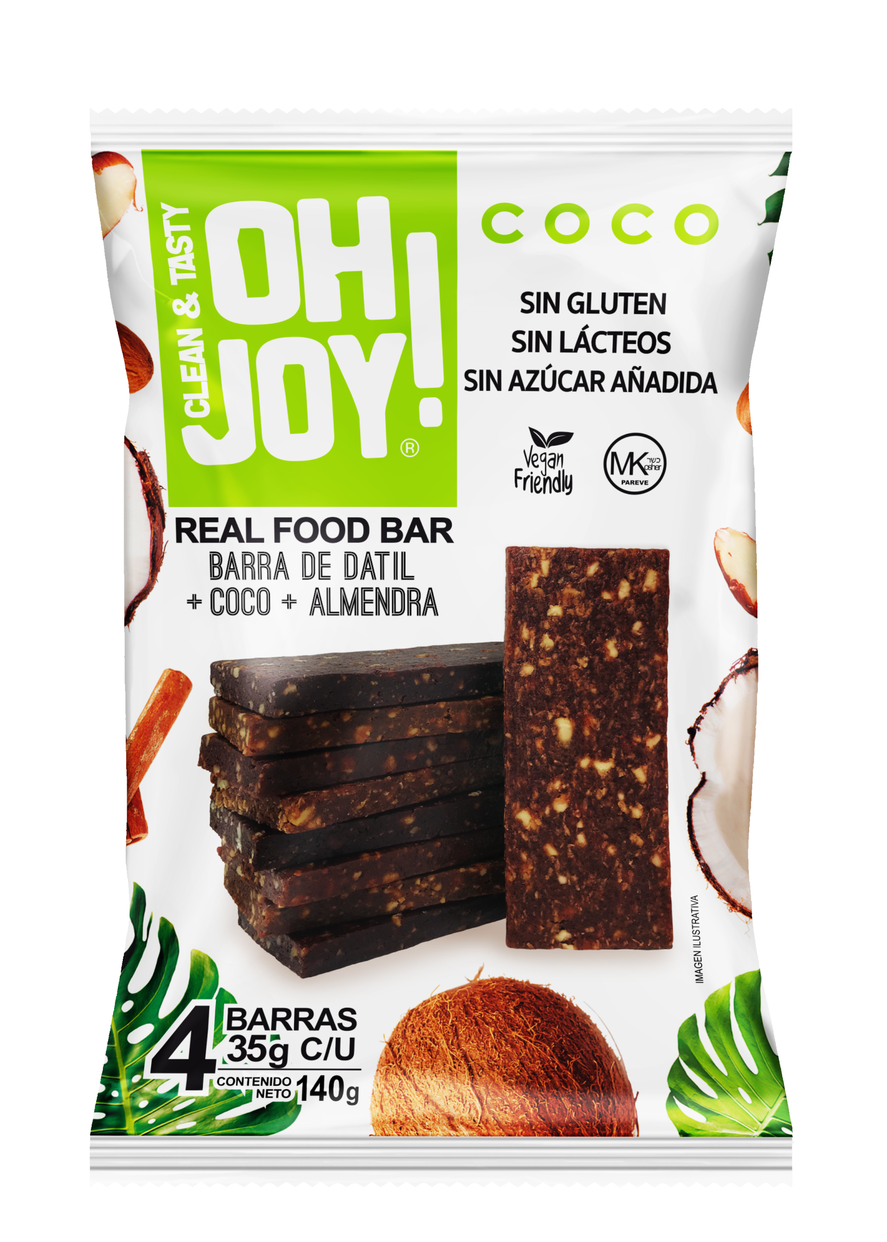 OH JOY! BARRA DE COCO 4 PACK DE 35G - Image 2